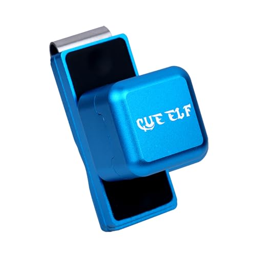 CUEELF Magnetic Pool Chalk Holder, Portable Aluminum Alloy Billiard Chalk Box with Belt Clip & Built-in Hex Wrench, for Most Billiard Chalk (Regular/Square/Round), Snooker & Carom Accessories - color: Blue, size: Square