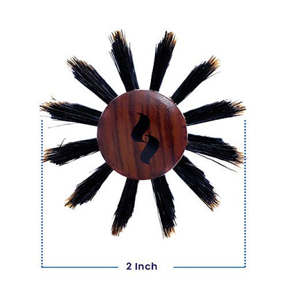 Spornette DeVille Boar Bristle Round Brush Set - Professional Hair Brushes Including 1.5, 2, and 2.5 inch Sizes - For Women, Men, & Kids - size: Set of 3 (1.5, 2, 2.5 Inch)