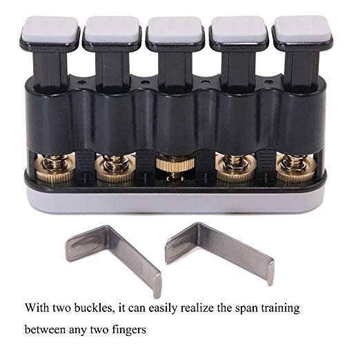 DILIMI Finger Strengthener, Guitar Beginner Exercier, Finger Trainer, Hand Grip Strength Trainer for Athletes,Musicians - color: Gray