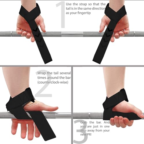 BEAST RAGE Lifting Wrist Straps for Weightlifting, Straps Gym Grip Power Workouts Lifting Straps Padded Neoprene & Premium Cotton Men Women, Deadlift Bodybuilding Exercise Lifting Straps - color: White Gel