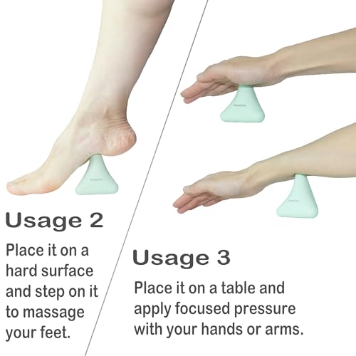 Trigger Point Massage Ball Manual Massager Tool 2.8”×2.9”. Green | Silicone Massage Ball for Muscle Knot Deep Tissue Myofascial Release Physical Therapy Hip Flexor Iliacus Psoas Hand Foot Back - color: Green