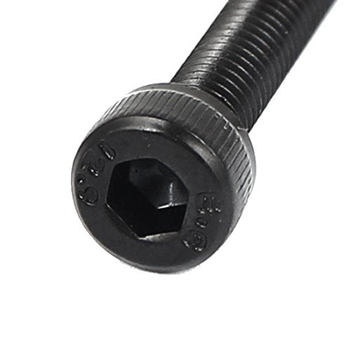 uxcell M6x55mm 12.9 Alloy Steel Hex Socket Screws Partially Threaded Bolt Black 10Pcs - size: M6x55mm
