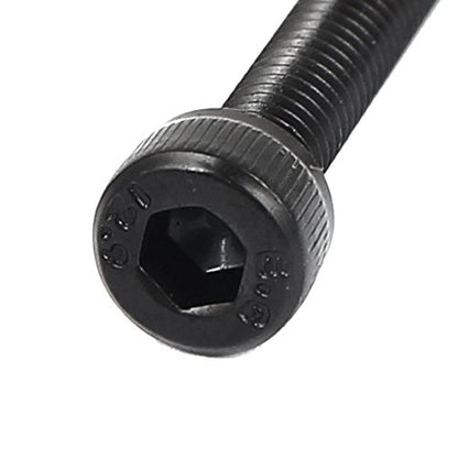 uxcell M6x55mm 12.9 Alloy Steel Hex Socket Screws Partially Threaded Bolt Black 10Pcs - size: M6x55mm