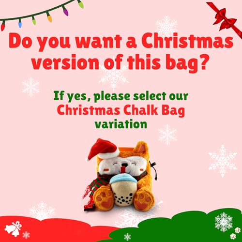 Rock Climbing Chalk Bag + Refillable Ball – Boba Dog Plush Animal Bag - style: Chalk Bag