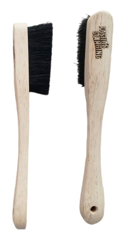 Wooden Climbing Hold Brush with Natural Bristles, Removes Magnesia, Improves Grip Friction 18 pcs