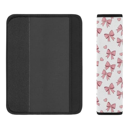 2 Pack Cute Pink Bow Seat Belt Shoulder Pad Universal Soft and Comfortable Seat Belt Covers Cushion for Kids, Most Cars, Comfortable Driving - color: Pattern 247