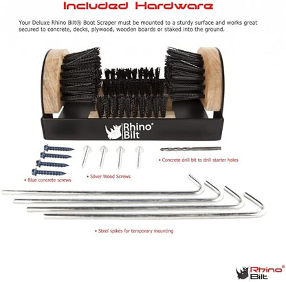 Boot Scraper, Outdoor Shoe Scrubber Cleaner, Heavy Duty Boot Brush, Deluxe Extra Wide