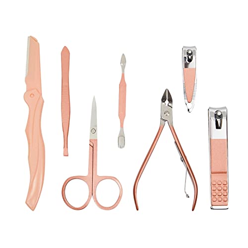 Okuna Outpost 23-Piece Manicure Pedicure Kit - Compact Travel Nail Kit - Precision Nail Clipper Set with File, Tweezers & Cuticle Trimmer - Ingrown Toenail Treatment Tools