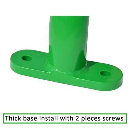 13'' Green Playground Handles Safety Grab Bar Indoor & Outdoor 2pcs | Heavy Duty Solid Metal, Smooth Glossy Powder Coated, Comfy Secure Handle Bar, Playset Playhouse Climbing Frame Jungle Gym - color: Green - A