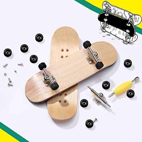 Zhehao 8 Pcs Fingerboard Bearing Wheels Standard Fingerboard Tool CNC Lathed Bearing Wheels Screwdriver and 2 Pcs Nut Driver for 34 mm Wide Decks Finger Skateboard Trucks(Black) - color: Black