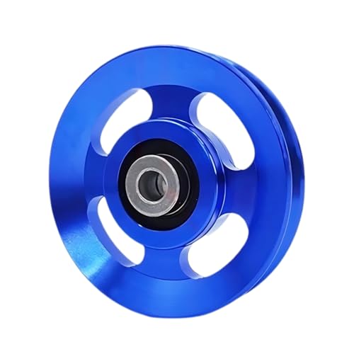 Aluminum Pulley for Home Gym, Load Capacity Sealed Bearing Pulley System, Quiet & Smooth Replacement Gym Pulley Wheel for Cable Machine, LAT Pulldown, Weight Equipment (1, Blue, 88-90mm) - color: Blue, size: 88-90mm