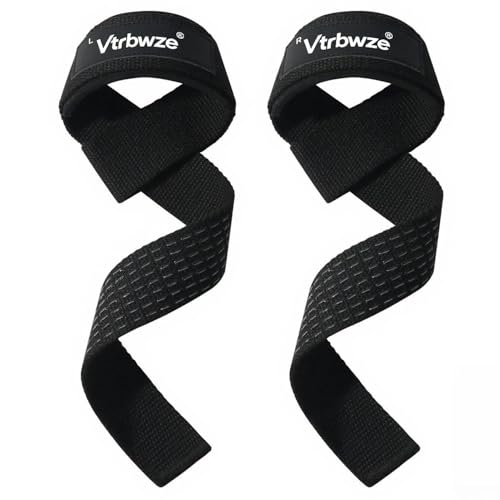 Gym Lifting Straps for Weightlifting & Deadlift - Non-Slip Silicone Grip, Padded Wrist Support for Bodybuilding, Workout & Strength Training, Unisex Design for Men & Women - color: black
