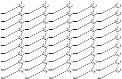Bamboo's Grocery LoKii 45 Pack 4 Inch Silver Pegboard Hooks, 1/4" Heavy Duty Peg Board Shelving Hooks Organizer Accessories, Peg Board Tool Hangers - size: 4 Inch 45 Pack