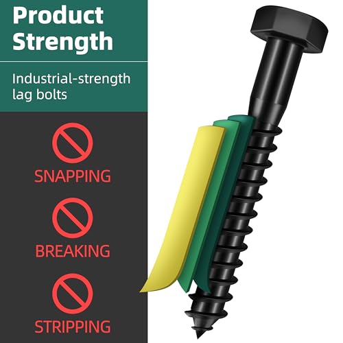 Lag Bolts for TV Wall Mount with Drill Bit, 23-Pack TV Mount Screws Kit with M8x65mm Lag Screws, Drywall Anchors, Washers, Bubble Level Hardware Kit for Wood Stud Brick Concrete