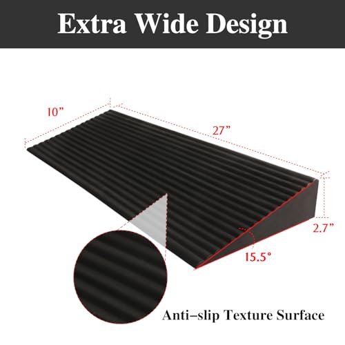 UKIA Large Slant Board Squat Wedge - Heel Elevated Squat Platform for Weightlifting & Mobility Improvement