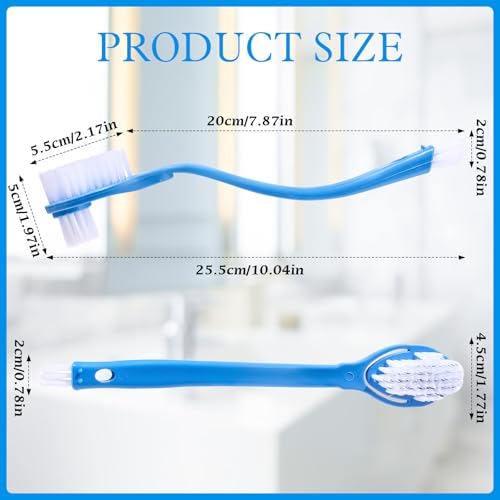 2Pcs 10in Shoes Cleaning Brushes, Double Sided Shoe Sole Cleaner Insider Shoe Wash Cleaner Large Boot Scrubber Cleaner Tool Kits, Blue