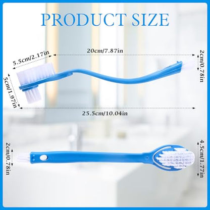 2Pcs 10in Shoes Cleaning Brushes, Double Sided Shoe Sole Cleaner Insider Shoe Wash Cleaner Large Boot Scrubber Cleaner Tool Kits, Blue