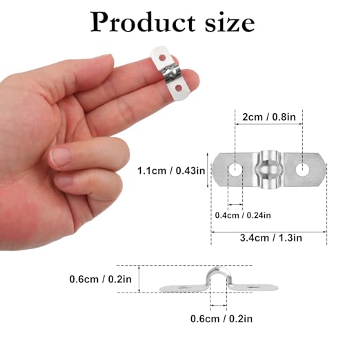 500 PCS 3/16 Inch Stainless Steel Rigid Pipe Strap, M5 Conduit Clamps, U Bracket Mounting Clamps with Two Hole, U Tube Pipe Clamp for Chemical Industry, Commercial - size: 500 PCS 3/16 Inch