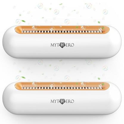 Chemical-Free Shoe Deodorizer for Sneakers, Work Boots & Gym Shoes, Rechargeable & Long-Lasting Shoe Freshener 2-Pack, Ozone Technology Shoe Odor Elimination, No Spray or Powder, Zero Residue