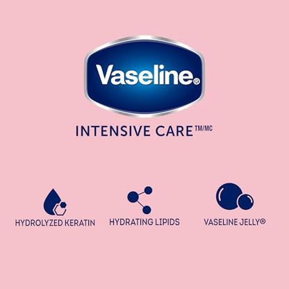 Vaseline Hand Cream 2-Pack – Healthy Hands Stronger Nails with Keratin, 10X Stronger Nails in 2 Weeks, 3.4 Oz Ea