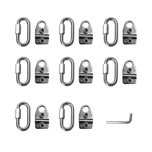 Ninja Warrior Obstacle Course Connectors Kit 8 Sets, Connector Buckle Accessories, 500LB Weatherproof Anti-Rust, Universal Fit for Steel Wire Rope, Backyard, Gym & DIY Obstacle Courses | 500LB Weatherproof Anti-Rust, Universal Fit for Steel Wire Rope, Bac