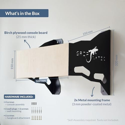 Wall Mount for Hangboards - Wall Mounting Hangboard Holder - Compatible with Standard Climbing Fingerboards - 120kg Load Capacity - Edgeline Metal - style: Edgeline Metal