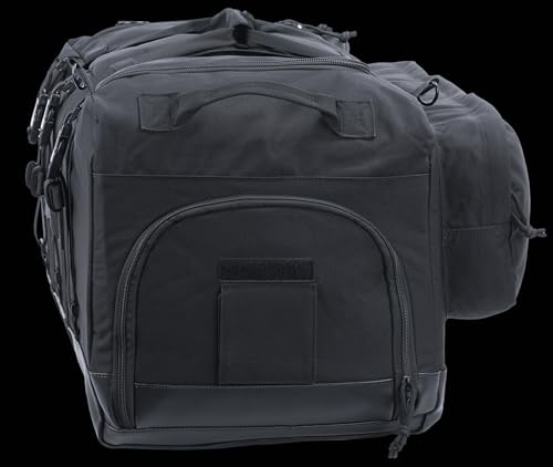 Large Duffle Bag Duffel Pack with Backpack Shoulder Straps and Shoes Compartment 105L for Sports Travel Hunting Camping. - color: Black