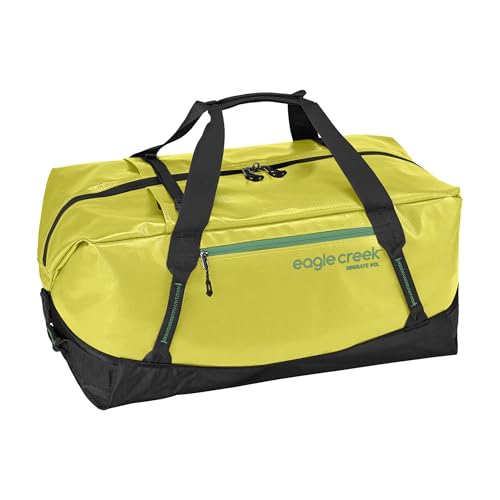 Eagle Creek Migrate 90L Duffel Bag – Lightweight, Durable Travel Duffel – Weather-Resistant Fabric – Comfortable Shoulder Straps – Electric Yellow - color: Yellow
