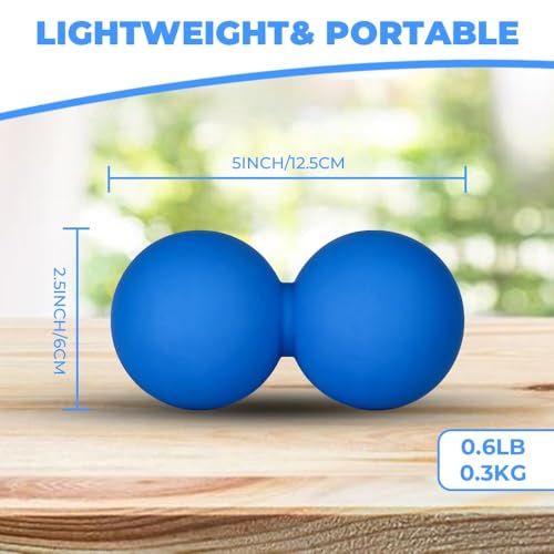 KYKJEYDD Peanut Massage Ball, Double Lacrosse Ball for Trigger Point | Silicone, Deep Tissue & Myofascial Release, for Neck, Back, Feet, Spine, Yoga & Office Use