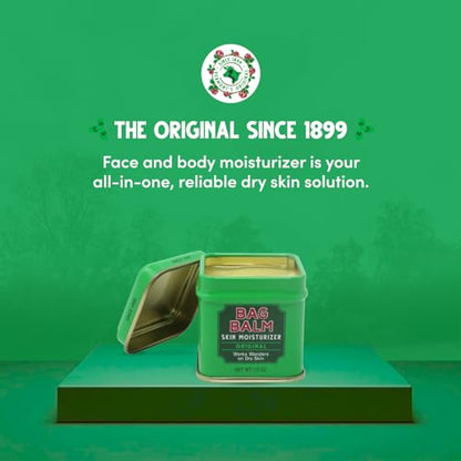 Bag Balm Vermont's Original Ointment, 1 Ounce Tin (Pack of 4), Moisturizing Ointment for Dry Skin that can Crack Split or Chafe on Hands Feet Elbows Knees Shoulders and More - size: 1 Ounce (Pack of 4)