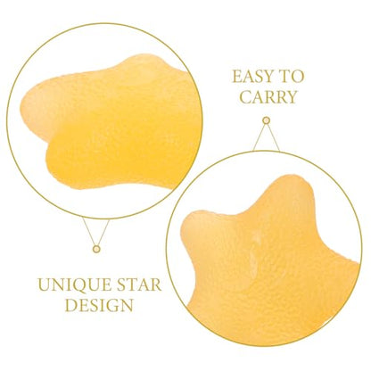 2pcs Hand Grip Exercise Ball - Finger Exerciser Star - Hand Grip Squeeze Star for Strength, Stress & Recovery, Muscle Training, Sports Rock Climbing Pink - color: Yellow