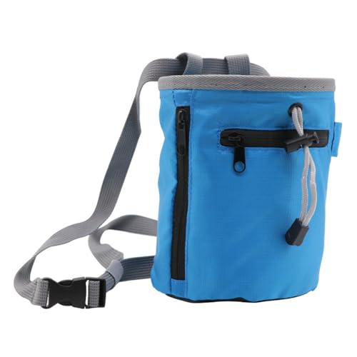 Chalk Bag for Rock Climbing, Bouldering Chalk Bag with 2 Zippered Pockets Rock Climbing Gear Equipment for Rock Climbing Gym Weightlifting