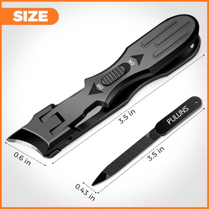 Nail Clippers for Men Thick Nails, Heavy Duty Slanted Toenail Clippers for Seniors Ingrown Toenails with Safety Lock, Large Fingernail Clipper Long Handle Nail Cutter Gifts for Men Women Adults, Black - style: Black Slanted Nail Clippers