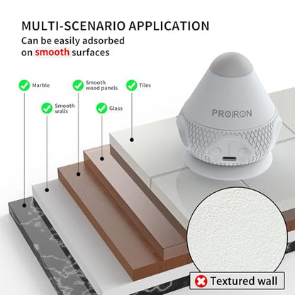PROIRON Mountable Massage Ball with Suction Cup Pinpoint Deep Tissue Muscle Knot & Sore Relief, Vibration & Heating Trigger Point Massage Tool for Back Neck, Self-Massage Tool