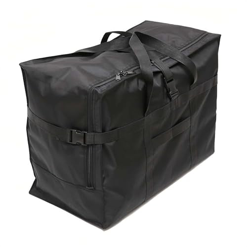 Arxus Large Duffel Bag, Waterproof Carry on Weekend Overnight Storage Bag over Luggage for Airline, Travel, Camping, Moving - color: 120L-Black