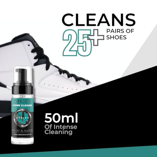 Terragon Kinetic Cleanse Shoe Cleaning Kit with Electric Shoe Cleaner Brush - Hyper Cleanse Remove Tough Stains from Leather, Nubuck, Fabric Shoes - Bonus Shoe Cube for Soles, Color-safe, Solvent-free