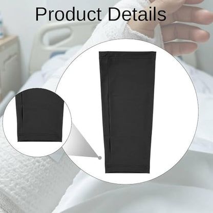 Cover Breathable Flexible Sleeve Soft Elastic Protector Reusable Nylon Spandex Material Open Finger Design Comfortable Compression Suitable, Black - color: Black