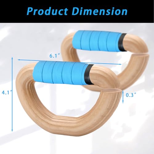 J Bryant Wooden Resistance Band Handles for Deadlifts and Strength Training – Ergonomic Grip for Loop Bands – Durable Handles for Home Gym Workouts