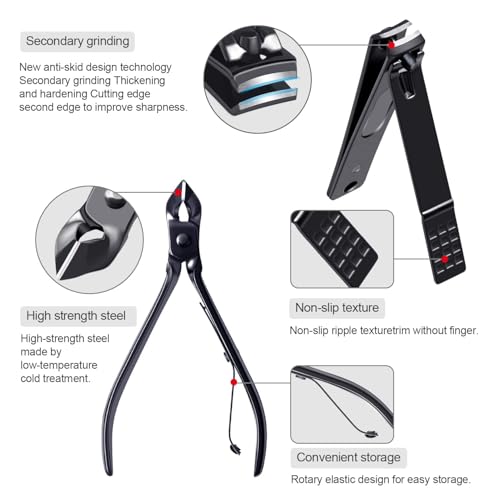 Manicure Set Pedicure Kit Womens Nail Clippers Set 32 in 1 Professional Grooming Care Tools Nail Kit Including Facial, Fingernails and Toenails Care with Travel Case Men Women - color: Navy 7in1