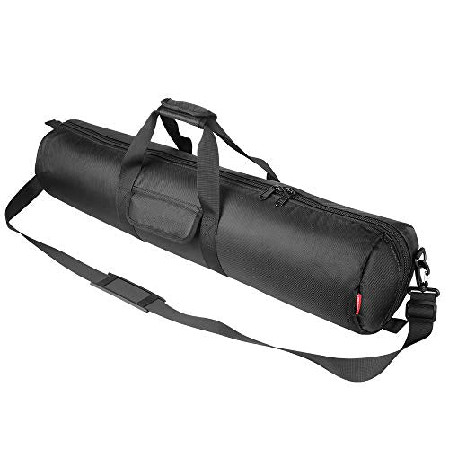 HEMMOTOP Tripod Case Bag All-Around Thick Padded Portable 31.5x7 in R08018 | Heavy Duty, Nylon, Hand-Held and Shoulder-Back, 2 Zippered Pockets, for Carrying Speaker Stand, Monopod, Fishing Pole - size: 31.5" L x 7" D