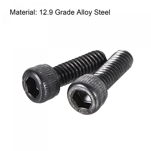 uxcell #8-32x1/2" Hex Socket Head Cap Screw Bolts 12.9 Grade Alloy Steel 25pcs - size: #8-32x1/2"