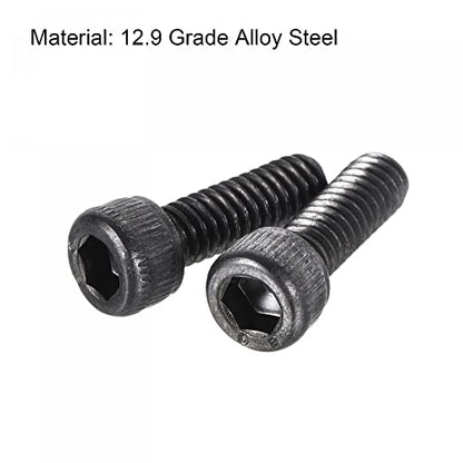 uxcell #8-32x1/2" Hex Socket Head Cap Screw Bolts 12.9 Grade Alloy Steel 25pcs - size: #8-32x1/2"
