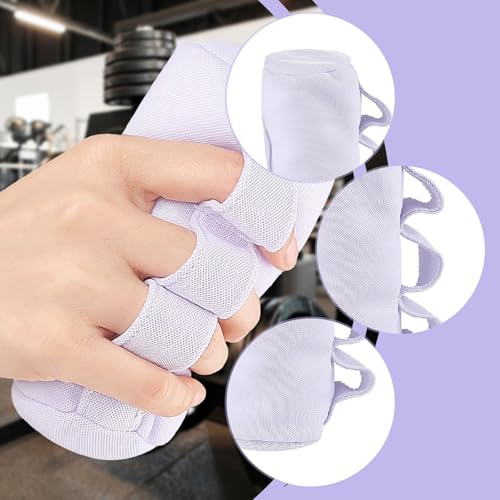 Fingers Separation Pad Finger Splitter Accessory Protector Hand Cushion for Training Exercise Adults Athlete Rock Climber - color: Light Purple