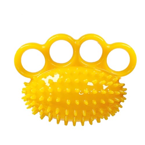Grip Strengthener Hand Exerciser Ball, Yellow, TPR Material, Ellipse Shaped, Physical Therapy Hand Exercisers for Rehab, Arthritis, Carpal Tunnel, Stress Relief - color: Yellow