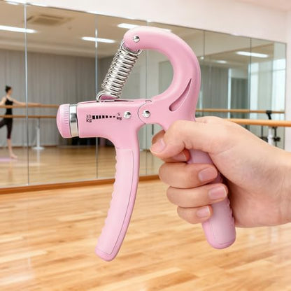 Hand Grip Strengthener for Kids & Teens, 11-66lbs Adjustable Resistance Trainer with Counter, Non-Slip Forearm Exerciser