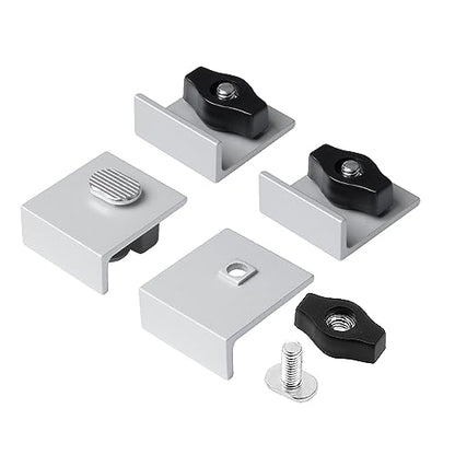 POWERTEC 71821 Bi-Directional Short Stop Kit, T Track Stop Block for T-Track Woodworking, Sanding, and Routing, 4PK - size: T track stop, 4PK