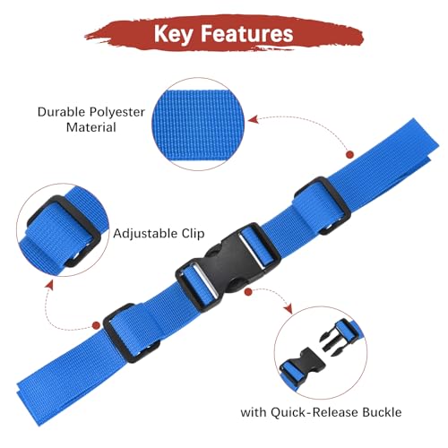 Backpack Chest Strap Adjustable Sternum Straps for Backpack Replacement & Hiking & Jogging - color: Dark Blue