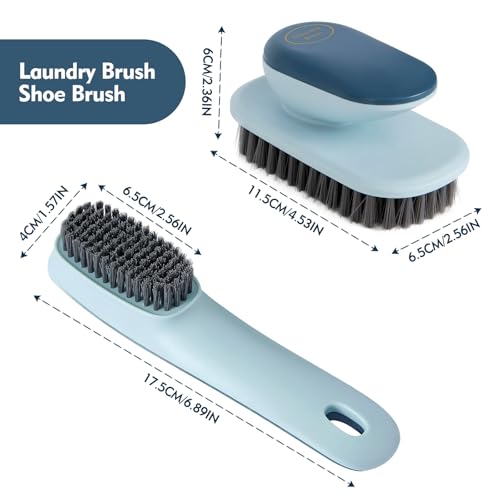 Shoe Brush ＆ Laundry Brush Set, Shoe Brushes for Cleaning, Laundry Brush for Stains On Clothes, Household Cleaning Tool