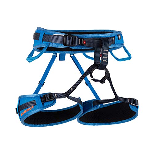 Mammut Ophir 3 Slide Climbing Harness for Men – Adjustable, Lightweight, and Durable Gear for Rock, Gym, and Sport Climbing - size: Small, style: Dark Gentian