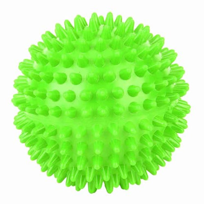 2Pcs Spiky Hard Massage Balls,Soft Spiked Manual Massager Rollers Body Spiky Balls Fitness Finger Relax Tool for Plantar Fasciitis Exercise Back Feet (Large Size 9cm) - color: Green, size: Large size 9cm